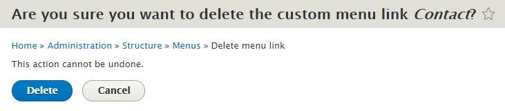 Delete Link