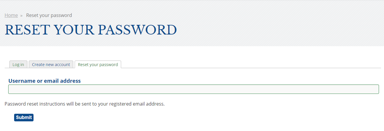 reset password screen example